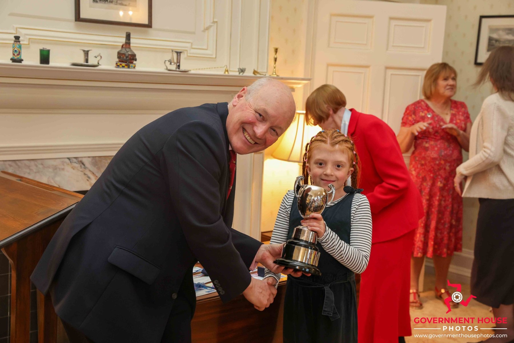 Reception for the 110th Anniversary of Girl Guiding & the 75th Anniversary of the Trefoil Guild, Government House, Douglas, Isle of Man. Photo by Callum Staley (CJS Photography)